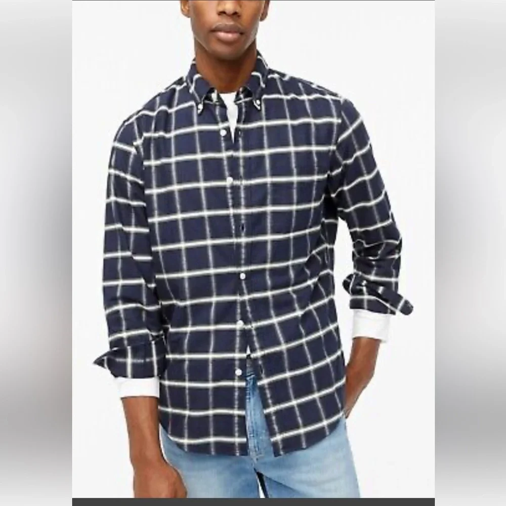 J. Crew Black Checkered Men's Shirt. XL